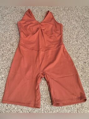 Gymshark Elevate All In One Workout Bodysuit in Rose Brown